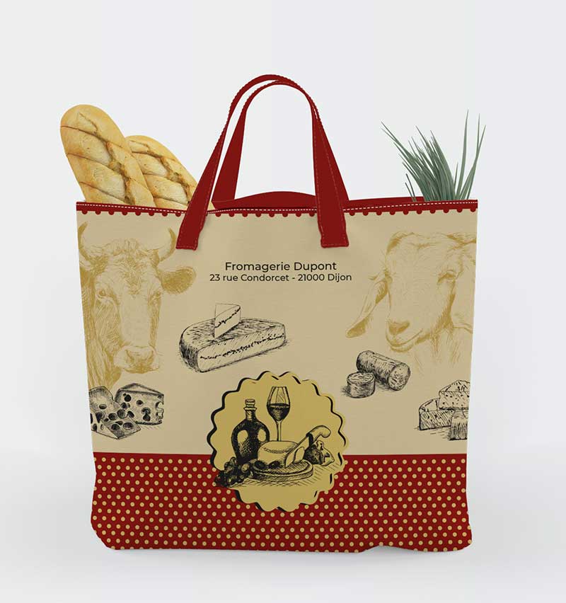 illustrations sur sac